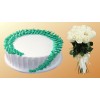 Ever Green Chocolate Cake with white rose combo